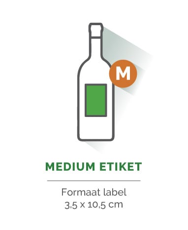 300x Wijnfles etiket 3,5x10,5
