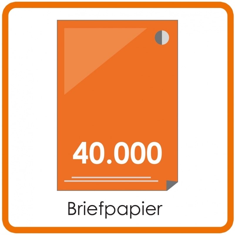 40000 X A4 briefpapier 29.7x21cm enkelzijdig full colour offset