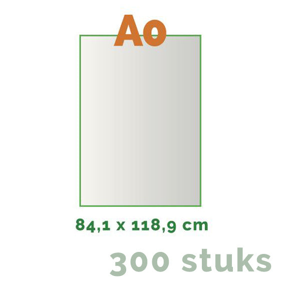 A0 Posters (Large edition) - 84 x 118.8 cm - 4/0 single-sided full colour - 170 gsm wood-free mc (maco) matte PEFC - Standard Delivery 3-5 working days 300 PIECES