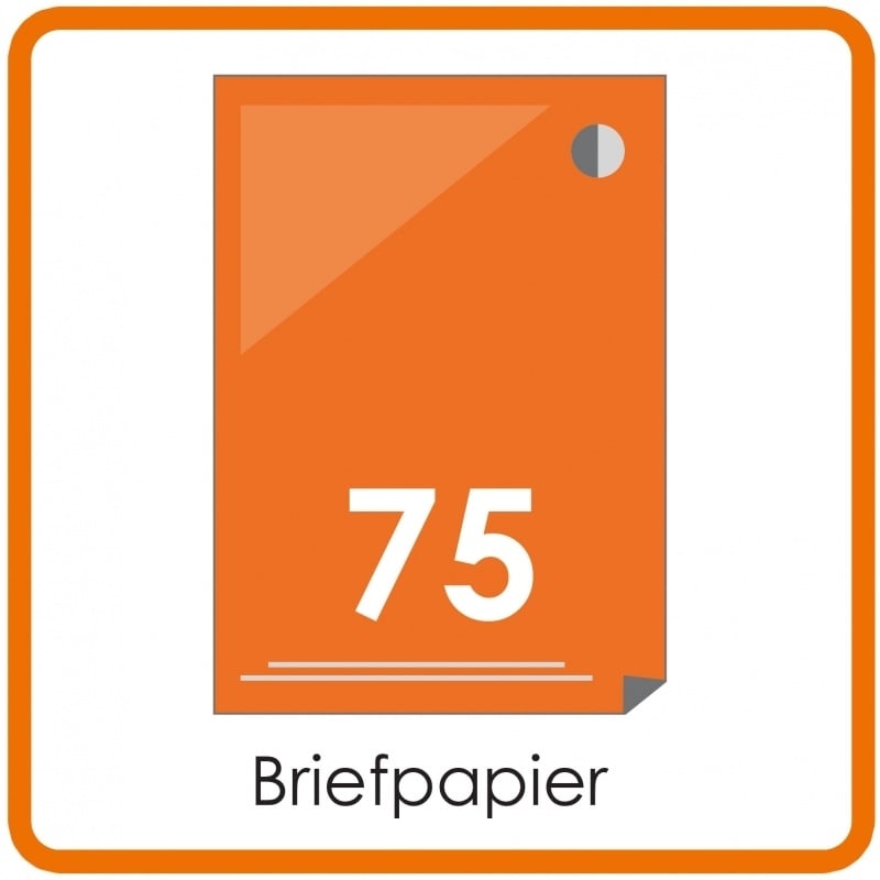 75 X A4 Briefpapier 29.7x21cm enkelzijdig full colour Digitaal