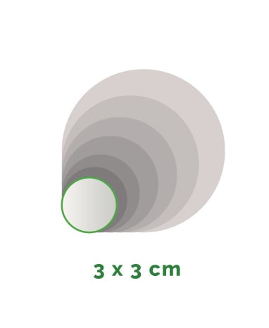 Stickers buiten - rond diameter 3 cm - 4/0 gekleurd min. 25 stuks Levertijd: 1 werkdag.