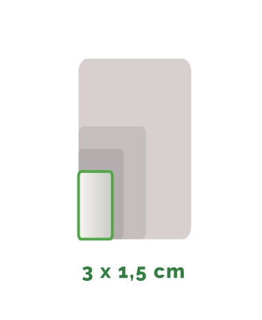 Premium buitenstickers, formaat 3 x 1 cm, full colour, enkelzijdig bedrukt