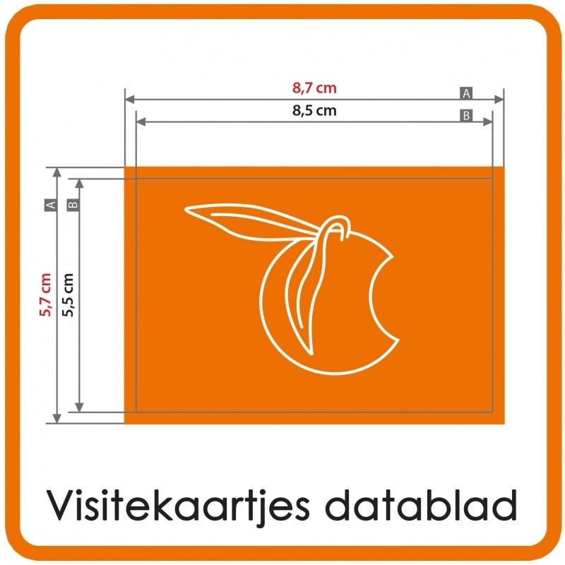 5000 Visitekaartjes - 450 g/m² - dubbelzijdig full colour met dispersielak