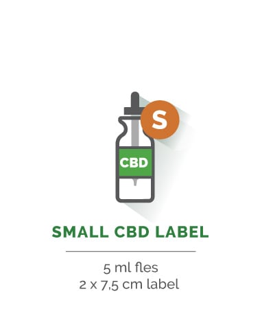 Klein CBD Etiket - Vanaf 35 stuks