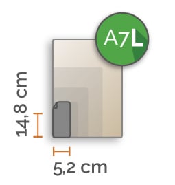 Outdoor Premium stickers, A7 LANG (5.2x14.8 cm), full colour, enkelzijdig bedrukt