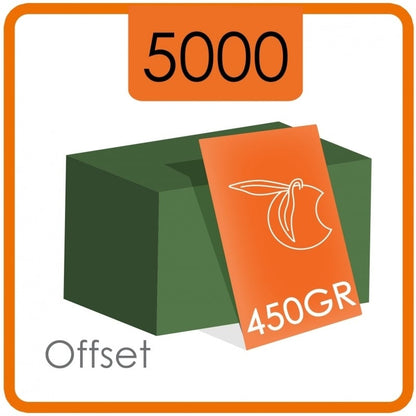 5000 Visitekaartjes - 450 grams - enkelzijdig full colour met dispersielak