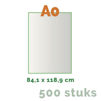 Posters Groot formaat - A0 84 x 118,8 cm - 4/0 enkelzijdig full colour - 170 g/m² - 500 stuks