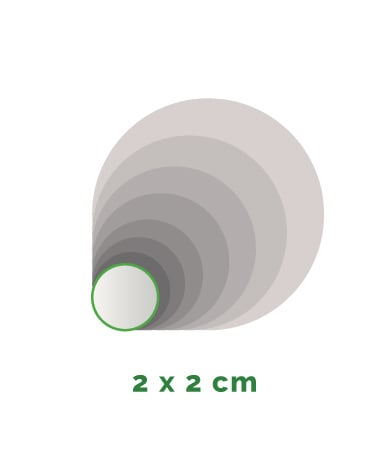 Stickers outdoor - rond diameter 2 cm - 4/0 gekleurd min. 25 stuks Levertijd: 1 werkdag.