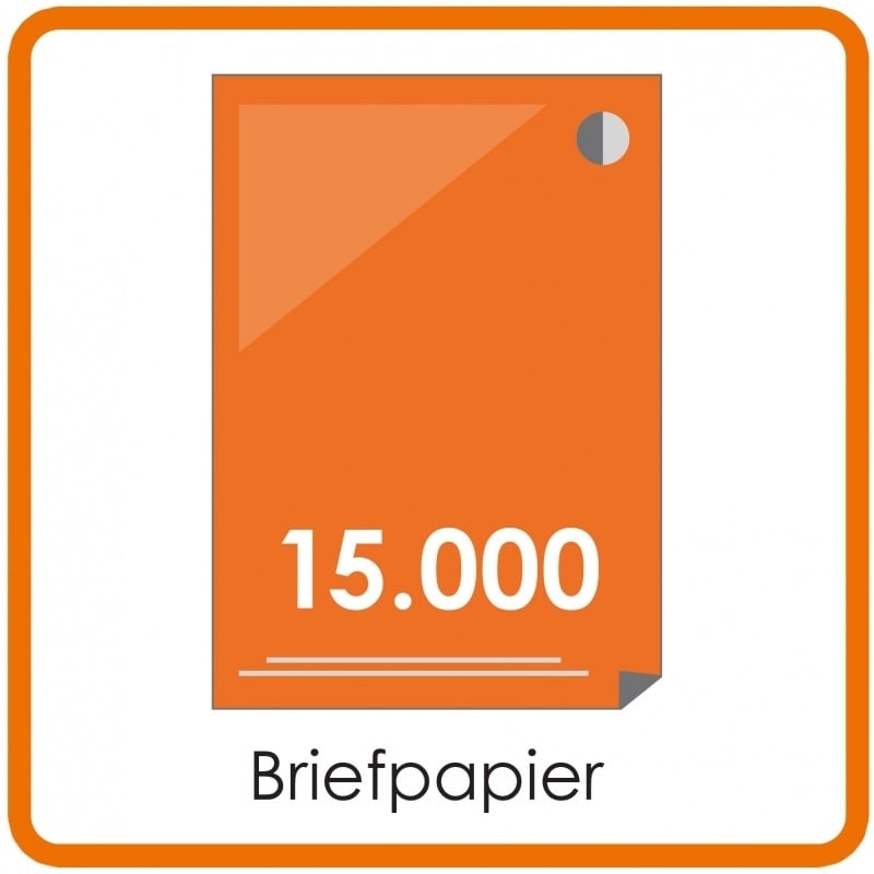 15000 X A4 briefpapier 29.7x21cm enkelzijdig full colour offset