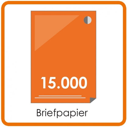 15000 X A4 briefpapier 29.7x21cm enkelzijdig full colour offset