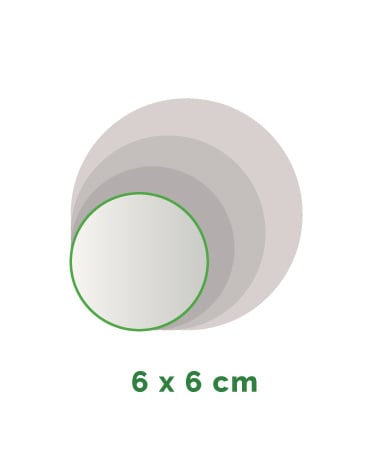 Stickers buiten - rond diameter 6 cm - 4/0 gekleurd min. 20 stuks Levertijd: 1 werkdag.
