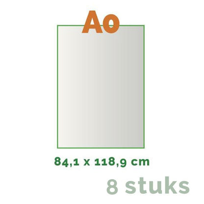 A0 Posters - Premium posters. Printformaat: 84cm x 118cm. Posterpapier: fotopapier mat 200 g/m² [8 stuks]