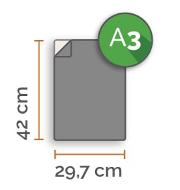 500 X A3 42x29,7 cm enkelzijdig full colour