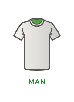 T-shirt voor heren incl. opdruk