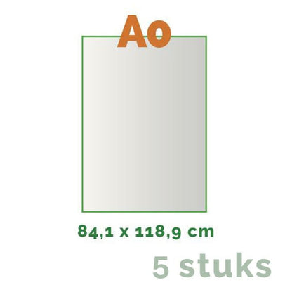 A0 Posters - Premiumposters. Afdrukformaat: 84cm x 118cm. Posterpapier: fotopapier mat 200 g/m² [5 stuks]