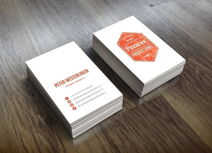 Klassieke visitekaartjes - Formaat: 8,5 x 5,5 cm - enkelzijdig Kleur 4/0 - Aantal: 1000 stuks. Levertijd: 24 uur.