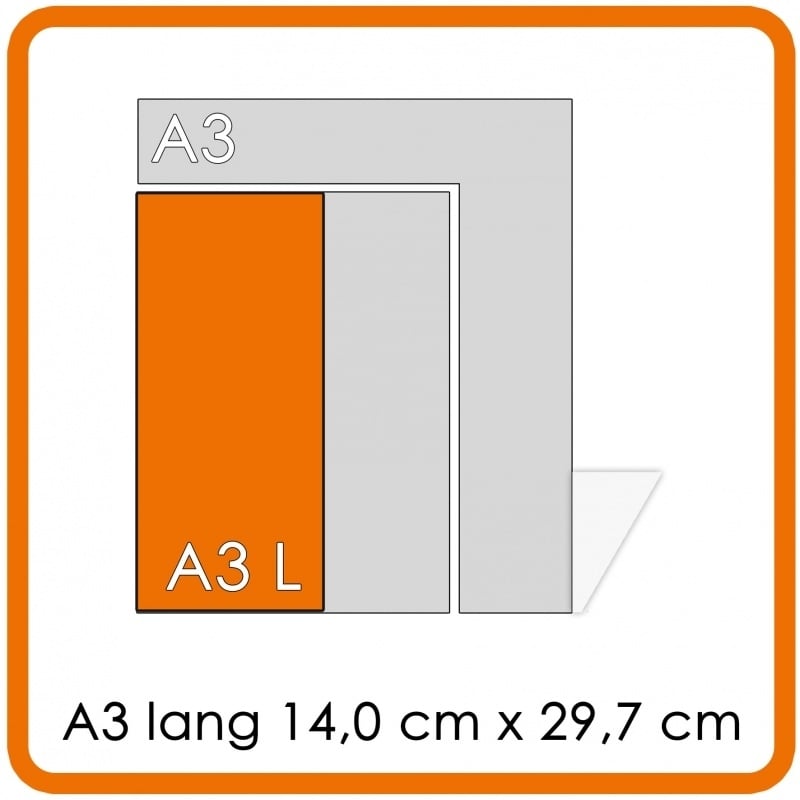 OFFSET FLYERS (GOEDKOPER) - 4/0 enkelzijdig full colour - A3 Lang - 250 grams glans mc