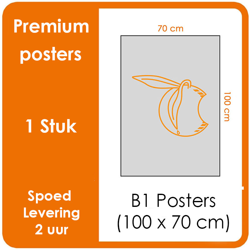 B1 Posters - Premium posters. Printformaat: 100 x 70 cm. Posterpapier: fotopapier mat 200 g/m² [1 stuk]