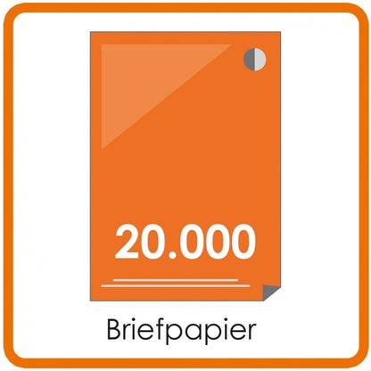 20000 X A4 Briefpapier 29,7x21cm enkelzijdig full colour offset