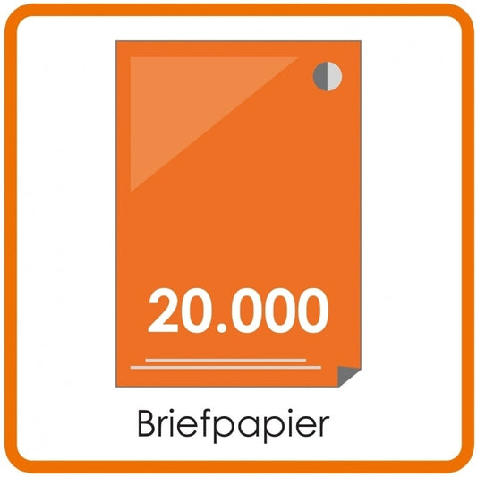 20000 X A4 Stationery 29.7x21cm single-sided full colour offset