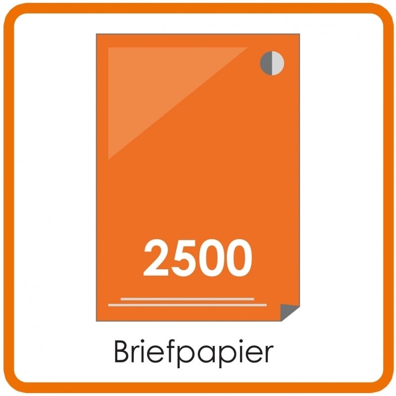 2500 X A4 briefpapier 29.7x21cm enkelzijdig full colour offset