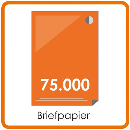 75000 X A4 Briefpapier 29,7x21cm enkelzijdig full colour offset