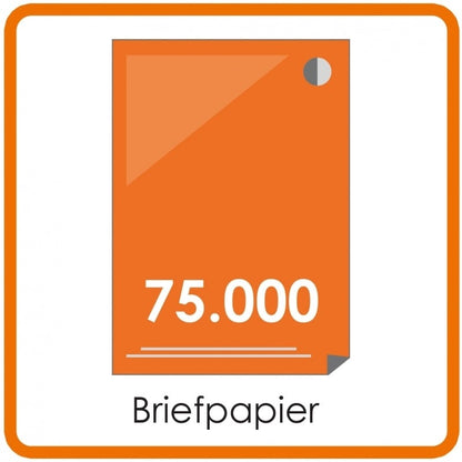75000 X A4 Briefpapier 29,7x21cm enkelzijdig full colour offset