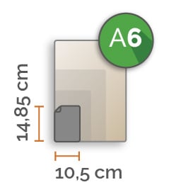 A6 Vinylstickers min. 4 stuks (10,5 cm x 14,8 cm)