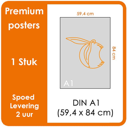 A1 Posters - Premium posters. Printformaat: 840 mm x 594 mm. Posterpapier: fotopapier mat 200 g/m² [1 stuk]