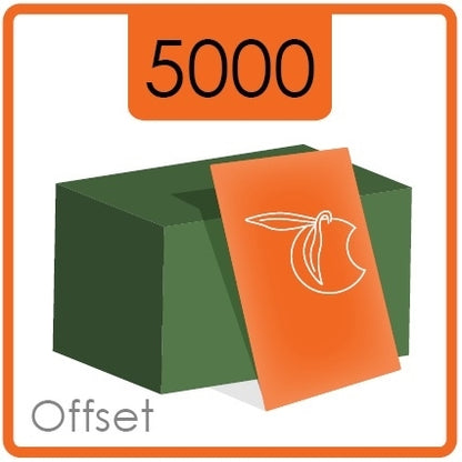 Klassieke visitekaartjes - formaat 8,5 x 5,5 cm - dubbelzijdig 4/4 kleur - Materiaal 350 grams drukmat - 5000 stuks