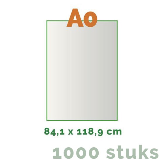 Posters Grote editie - A0 84 x 118,8 cm - 4/0 enkelzijdig full colour - 170 grams - 1000 stuks