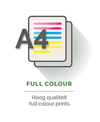 Full colour print A4, prijs voor 251-500 stuks.