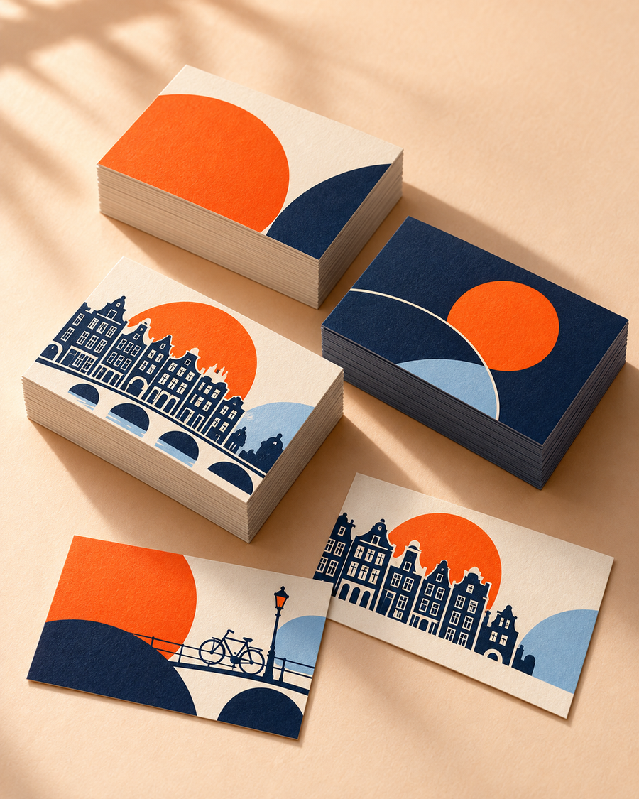 Classic business cards - Size: 8.5 x 5.5 cm - double-sided Colour 4/4 - Quantity: 150 pieces.