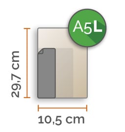 A5 lange vinylstickers min. 2 stuks (10,5 cm x 29,7 cm)