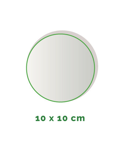 Stickers buiten - rond diameter 10 cm - 4/0 gekleurd min. 12 stuks Levertijd: 1 werkdag.