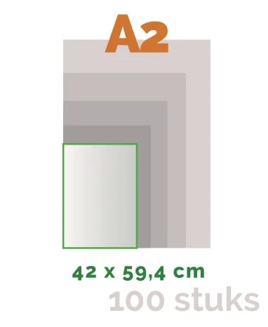 A2 Posters offset 42,0 x 59,4 cm - 100 stuks