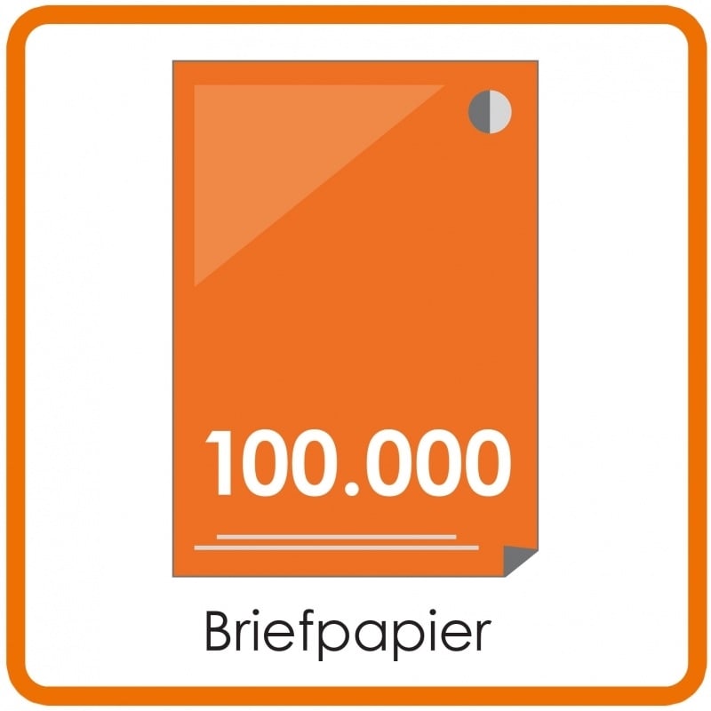 100.000 X A4 Briefpapier 29,7x21cm enkelzijdig full colour offset