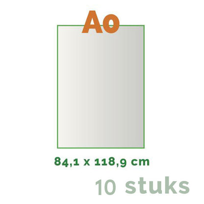 A0 Posters - Premiumposters. Afmeting: 84cm x 118cm. Posterpapier: fotopapier mat 200 g/m² [10 stuks]