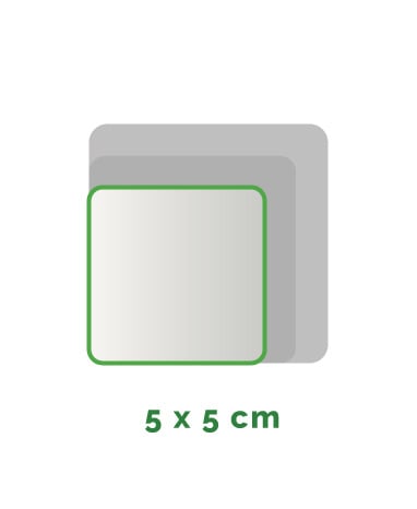 Vierkante Outdoor Premium stickers 5 x 5 cm 4/0 full colour, enkelzijdig bedrukt, CMYK
