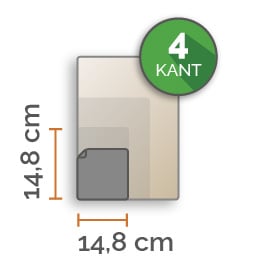 100 x Vierkante flyers 14,8 x 14,8 cm enkelzijdig full colour