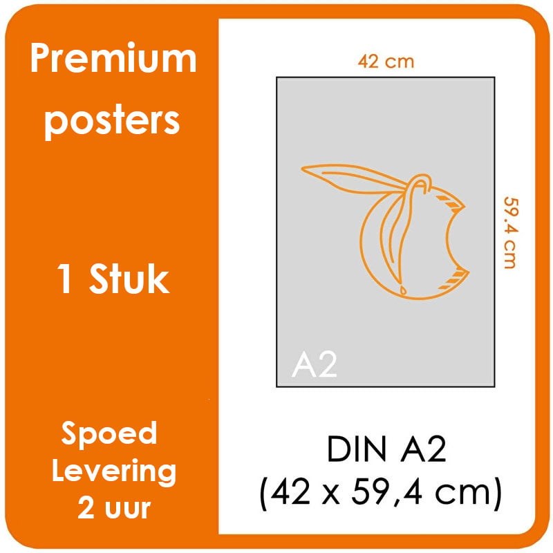 A2 Posters – Premium posters. Printformaat: 420mm x 594mm. Posterpapier: fotopapier mat 200 g/m² [1 stuk]