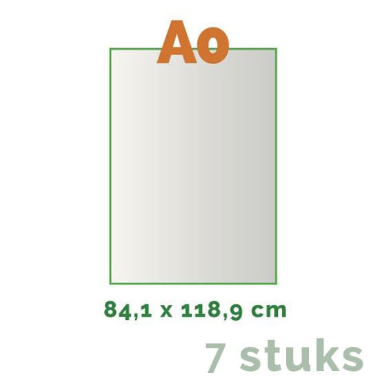A0 Posters - Premium posters. Printformaat: 84cm x 118cm. Posterpapier: fotopapier mat 200 g/m² [7 stuks]