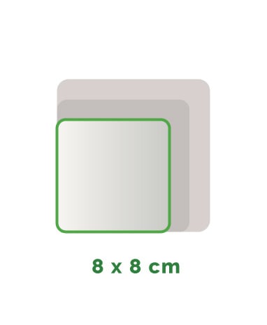 Square Outdoor Premium stickers 8 X 8 cm 4/0 full colour, single-sided printing, CMYK