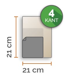 100 X vierkant 21x21cm dubbelzijdig full colour